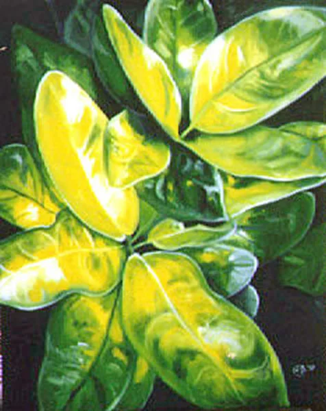 Leaf with Yellow by Jo Odessa