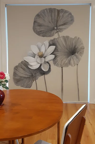 Lotus on Canvas Blind by Jo Odessa